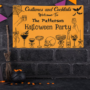 Lustige Kritzeleien Halloween Cocktailparty Willko Banner