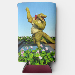 Lustige Krokodil-Champagner-Poolparty-Kunst Selters Dosenkühler
