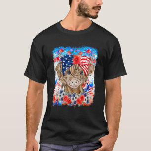 Lustige Kuh 4. Juli USA-Flagge Sonnenbrille A Moo T-Shirt