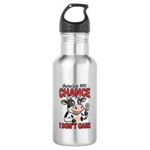 Lustige Kuh Chance Ist Mir Egal Vintage Edelstahlflasche