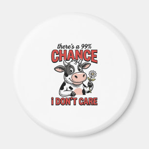Lustige Kuh Chance Ist Mir Egal Vintage Magnet