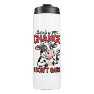 Lustige Kuh Chance Ist Mir Egal Vintage Thermosbecher