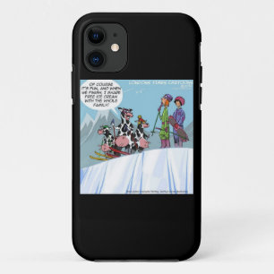 Lustige Kuh-Familie Snow-Skiing iPhone5 Hülle