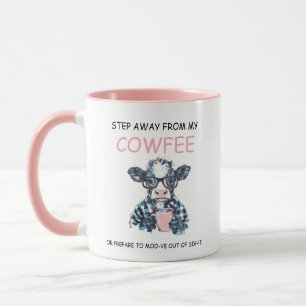 Lustige Kuh Fass meine Kaffee an, ich hau dir eine Tasse