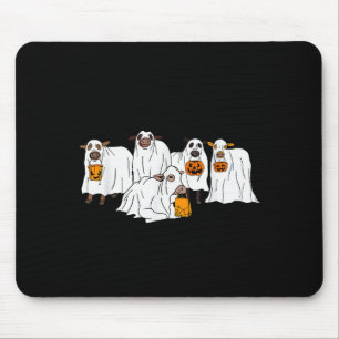 Lustige Kuh Geist Halloween Farmer Süßigkeit oder Mousepad