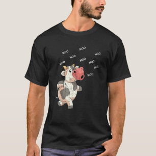 Lustige Kuh Moo Landwirtschaft Tier Bauernhof Baue T-Shirt