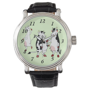 Lustige Kuh-Vorlagenkunst Armbanduhr