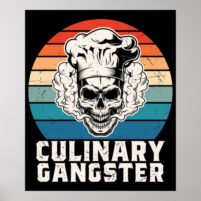 lustige kulinarische Gangster Wortart Poster (Vorne)