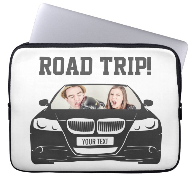 Lustige kundenspezifische Auto-Foto-Straßen-Reise Laptopschutzhülle (Vorderseite)