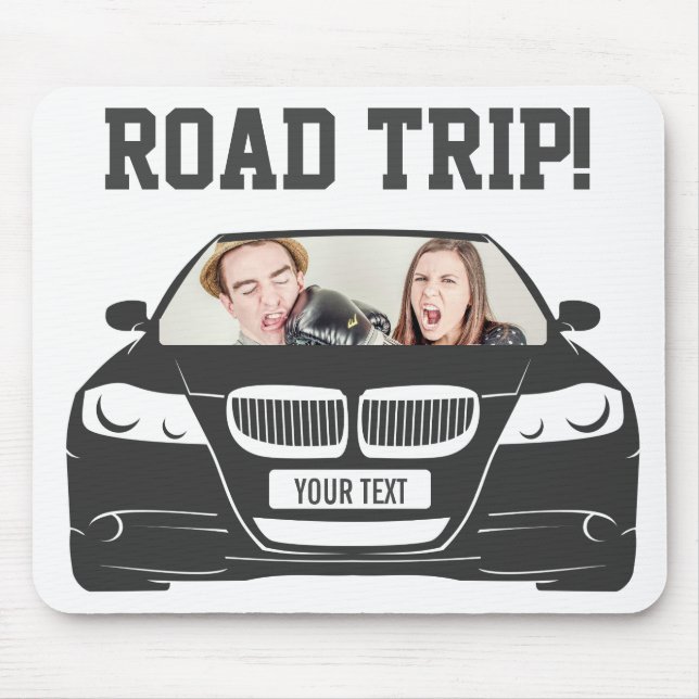 Lustige kundenspezifische Auto-Foto-Straßen-Reise Mousepad (Vorne)