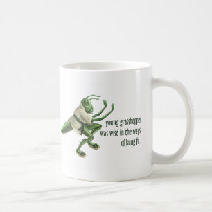 Lustige Kung Fu Heuschrecke Kaffeetasse