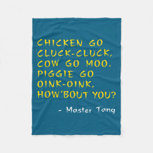 Lustige Kung W Filmzitate - Chicken Go Cluck Cow G Fleecedecke
