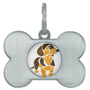 Lustige künstlerische Dackel-Hundekunst Tiermarke