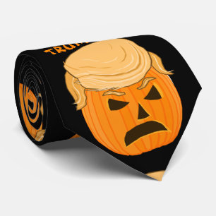 Lustige Kürbis-Kürbislaterne Donald Trumpkin Krawatte