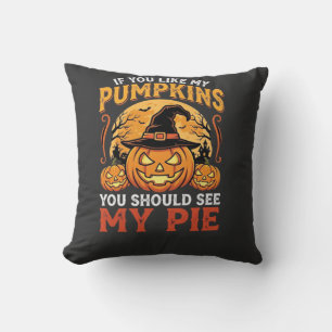 Lustige Kürbisse Halloween-Pie-Design_1 Kissen