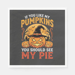 Lustige Kürbisse Halloween-Pie-Design_1 Serviette