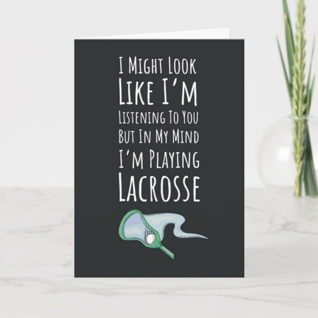Lustige Lacrosse Karten Team Trainer Sport Cartoon (Vorderseite)