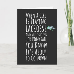 Lustige Lacrosse-Karten Teenager-Mädchen-Spielerin Karte