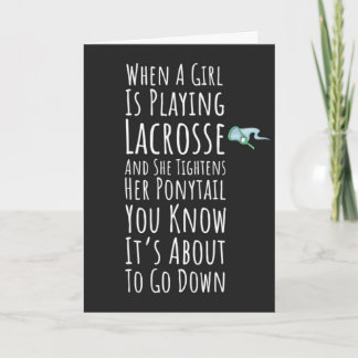 Lustige Lacrosse-Karten Teenager-Mädchen-Spielerin Karte