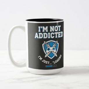 Lustige Ladebalken-Gamer-Verschiebung Humor Desi Zweifarbige Tasse