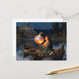 Lustige Lady von Shallot-Parodie Postkarte
