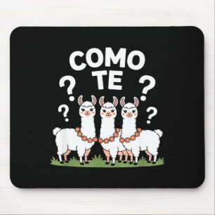 Lustige Lama-Blumengirlande wie geht es dir Fragez Mousepad