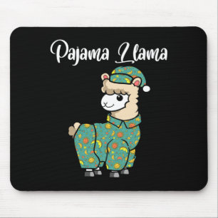 Lustige Lama-Pyjama-Lama-Schlafenszeit-Pyjama-Alpa Mousepad