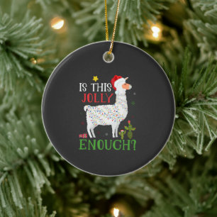 Lustige Lama-Weihnachtsfeier - Ist das lustig genu Keramik Ornament