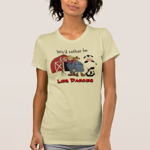 Lustige Land-Linie Tanzen-Bauers-Shirt T-Shirt