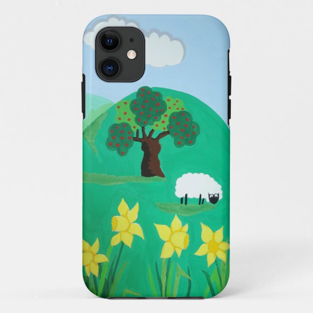 lustige landschaftliche Darstellung niedlicher Sch Case-Mate iPhone Hülle (Rückseite)