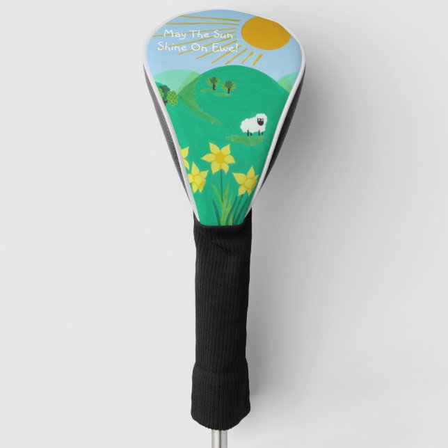 lustige landschaftliche Darstellung niedlicher Sch Golf Headcover (Vorderseite)