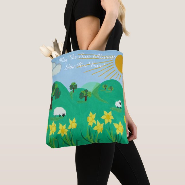 lustige landschaftliche Darstellung niedlicher Sch Tasche (Von Nahem)