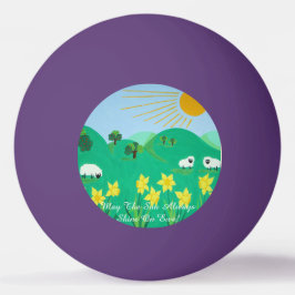 lustige landschaftliche Darstellung niedlicher Sch Tischtennisball