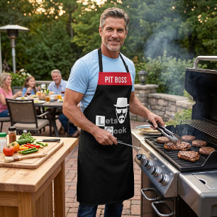 Lustige 'Lasst uns kochen' BBQ-Schürze Männer Gril Schürze