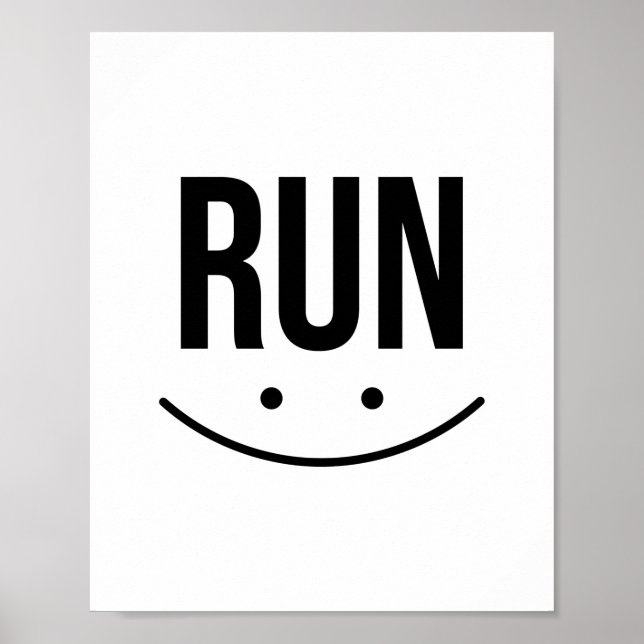 Lustige, laufende Kunst, Laufende Sportarten Poster (Vorne)