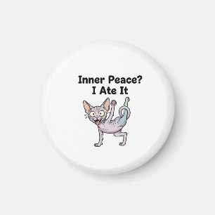 Lustige Lavendel-Sphynx-Katze Cartoon-Kunst Magnet