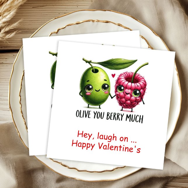 Lustige Lebensmittel Personalisierte Süße Valentin Serviette (Funny Food Personalized Sweet Valentine Napkins

)