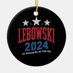 Lustige Lebowski Politische Wahl Abstimmung 2024 Keramik Ornament