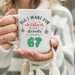 Lustige Lehrer Weihnachten hören auf "6 7" zu sage Kaffeetasse