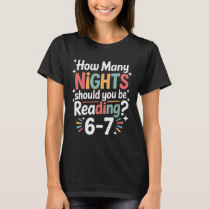 Lustige Lektüre 6 7 Sechs Sieben Meme Englischlehr T-Shirt