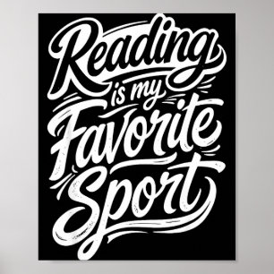 Lustige Lektüre ist Lieblingssport für Bibliotheka Poster