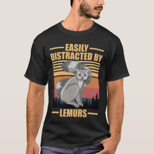 lustige Lemuren leicht von Lemuren ablenkbar T-Shirt