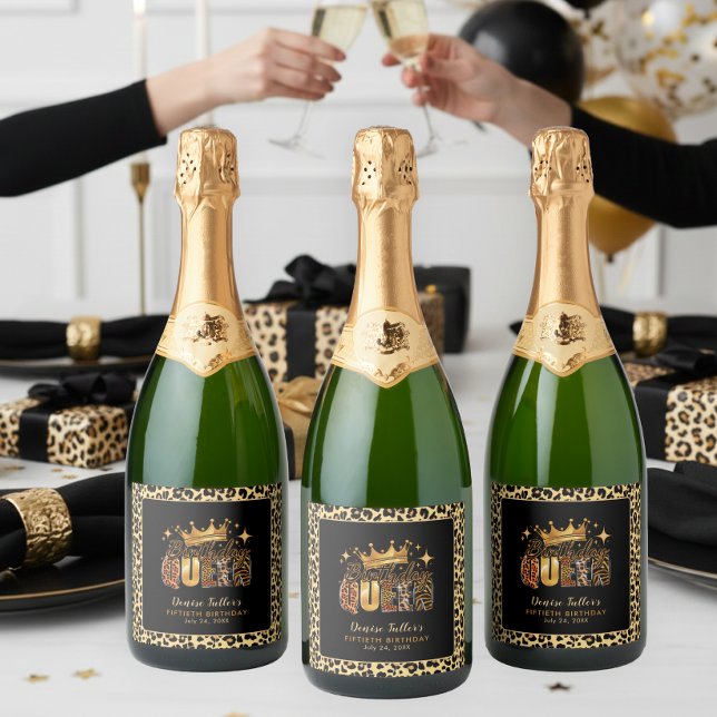 Lustige Leopard Birthday Queen Fünfzigster Geburts (Von Creator hochgeladen)