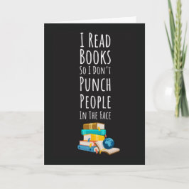 Lustige Lesekarten Bibliothek Bücherwurm Humor Karte