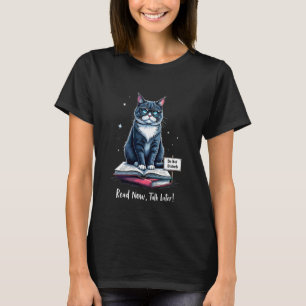 Lustige Lesekatze Brille Introvertiert Bücherliebh T-Shirt
