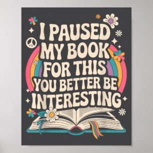 Lustige Leseszitate für Bücherwürmer und Bibliothe Poster
