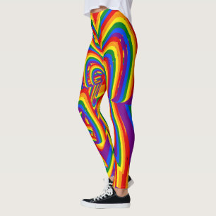 Lustige LGBT Regenbogen-Flagge färbt Muster-Gay Leggings