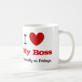 Lustige Liebe des Büro Humor-I MEIN CHEF V15 Kaffeetasse