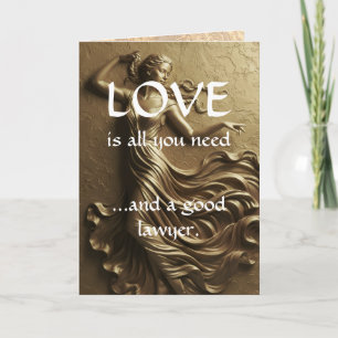 Lustige Liebe & Ein guter Anwalt Gold Luxus Danke