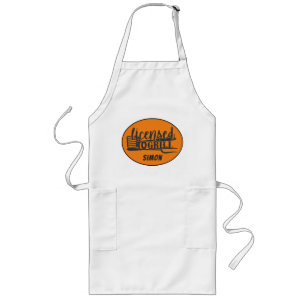 Lustige lizenzierte Grill-BBQ-Zitate personalisier Lange Schürze